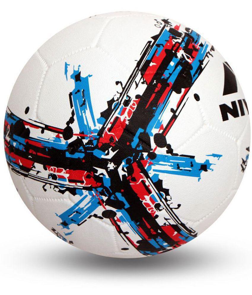 Nivia - White Rubber Football ( Pack of 1 ) - 5