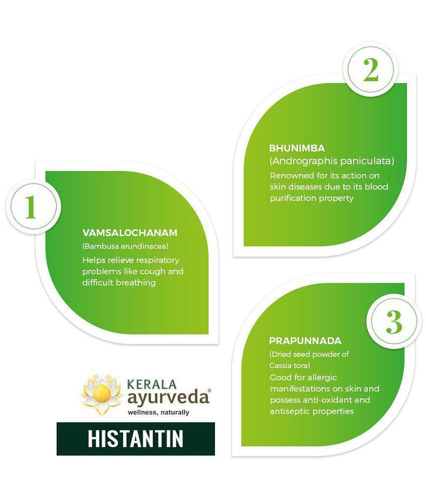 Kerala Ayurveda Histantin 100 Tablets,Non-Drowsy Ayurvedic Pills For Relief From Allergies, With Amla, Turmeric and Guduchi