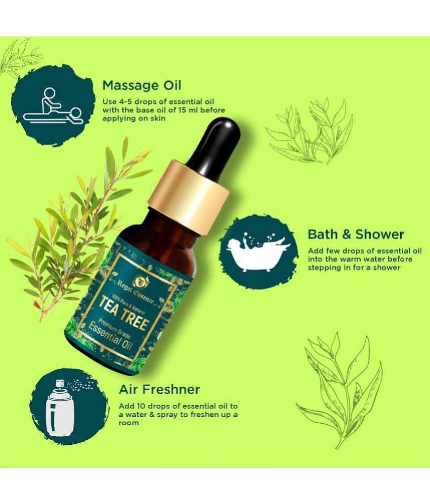 Regal Essence Tea Tree Essential Oil For Healthy Skin, Face, Hair & Acne Care 15 ML Pack of 2