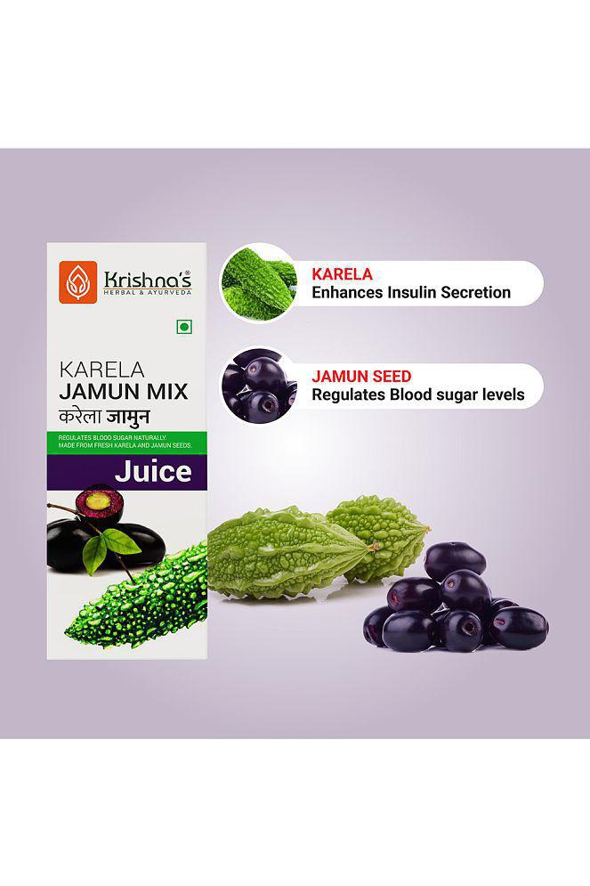 Krishna's Karela Jamun Mix Juice 1000 (Pack of 2)