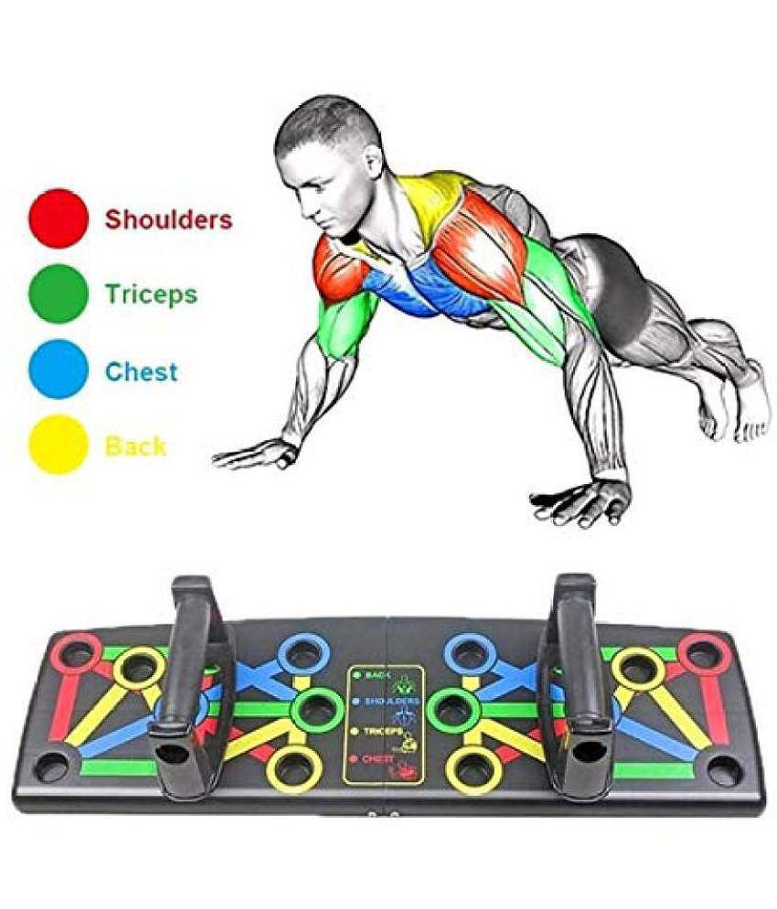 ODDISH  Push Up Board -with 14-in-one Muscle Toning System, Multifunctional Colour Coded Foldable Push up Board for Body Muscle Training - Assorted