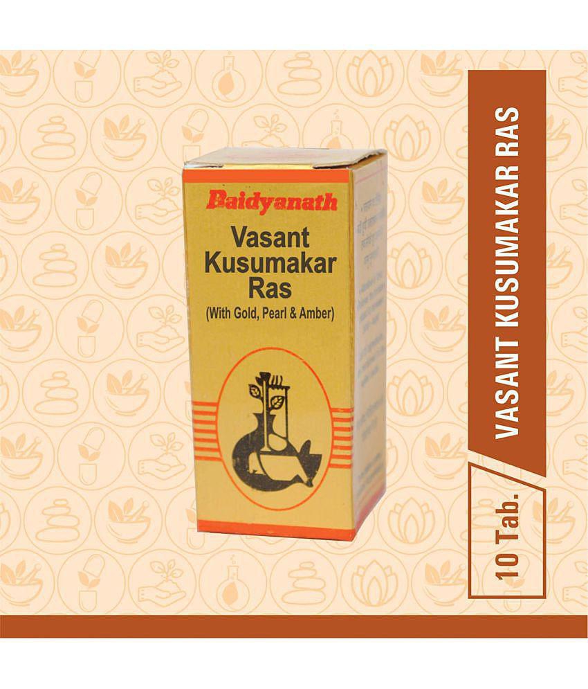 Baidyanath Vasant Kusumakar Ras With Gold And Pearl Tablet 10 no.s Pack of 1