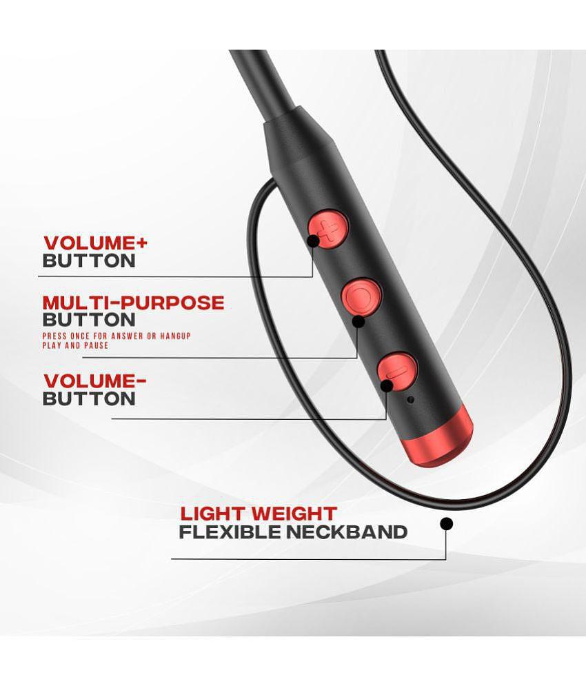 Bell  BLBHS 170  Bluetooth Bluetooth Earphone In Ear Powerfull Bass Red