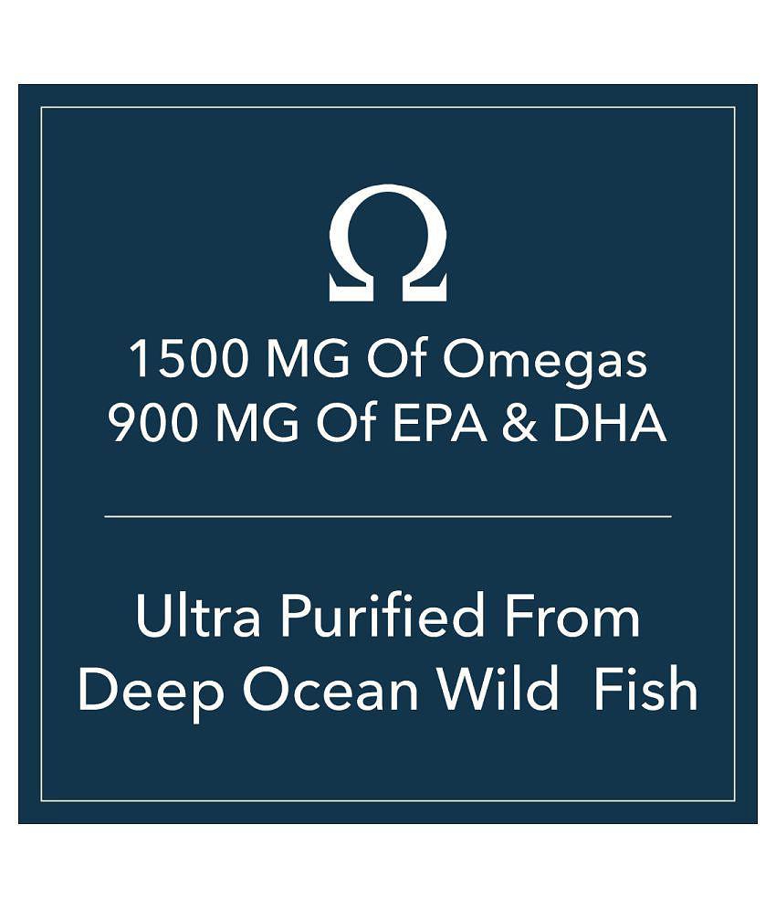 GNC Triple Strength Fish Oil Omega 3 Capsules for Men & Women (900mg EPA & DHA)- 120 Softgels