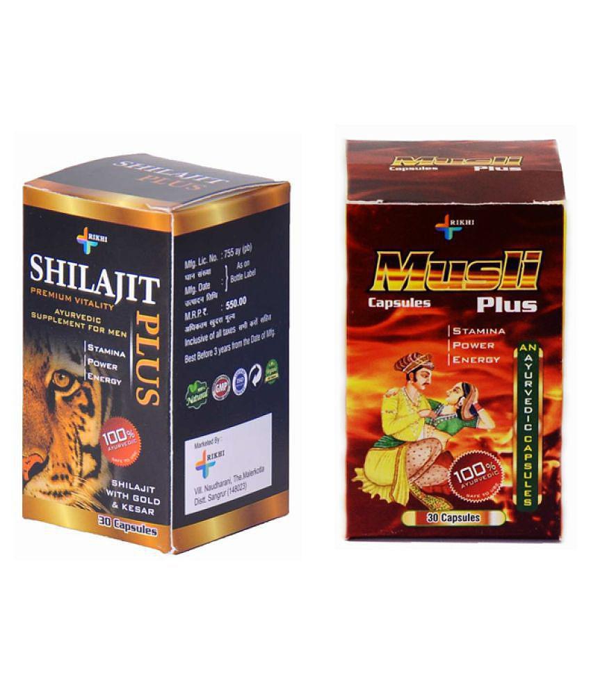 Herbal Care Rikhi Shilajit Plus (30 Caps) Rikhi Musli Plus (Caps 30) - Combo Pack