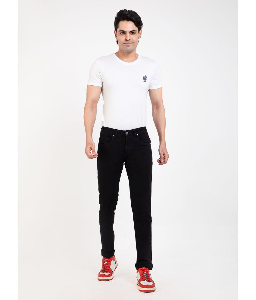 HJ HASASI - Black Cotton Regular Fit Men's Jeans ( Pack of 1 ) - None