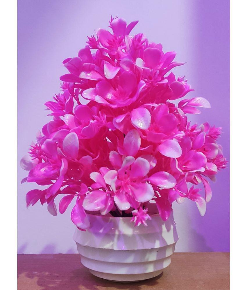 BAARIG - Pink Wild Artificial Plants Bunch ( Pack of 1 )