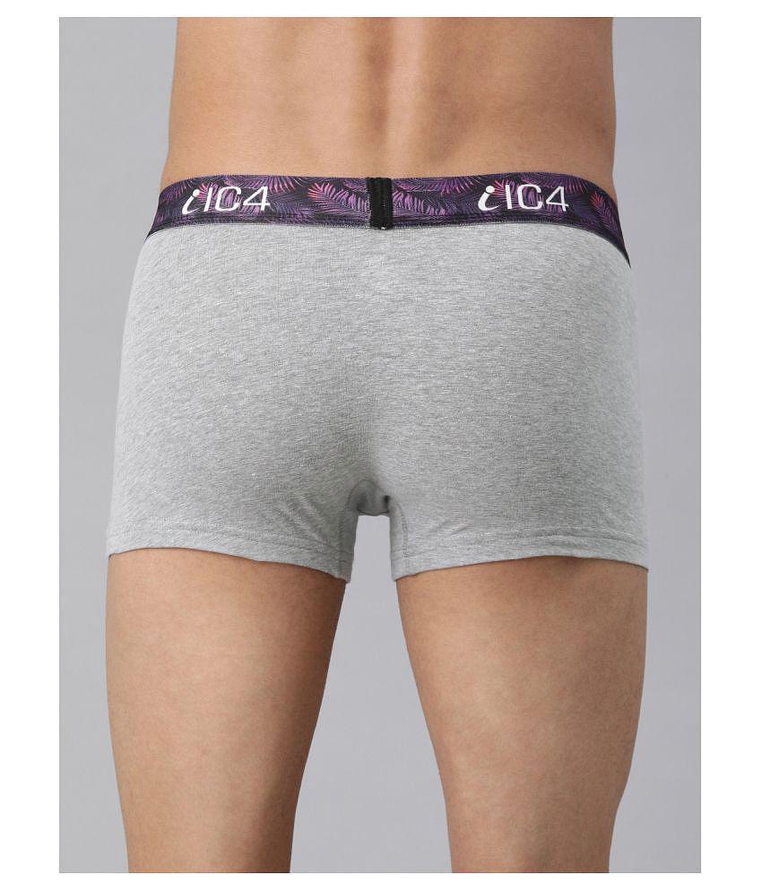 IC4 - Grey Melange Cotton Blend Men's Trunks ( Pack of 2 ) - S