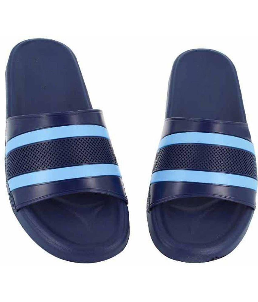 Leavess - Blue Men's Slide Flip Flop - None