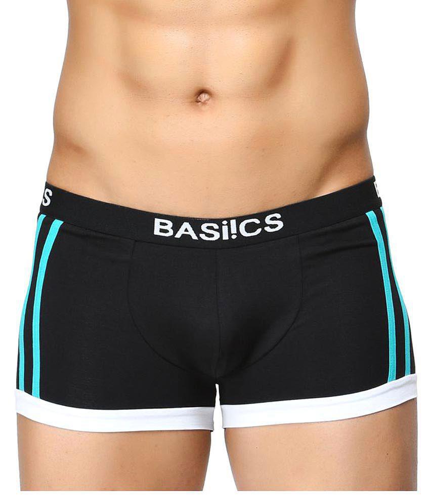 Sophisticated Men BASIICS By La Intimo - Black Cotton Blend Men's Trunks ( Pack of 1 ) - S 2025 