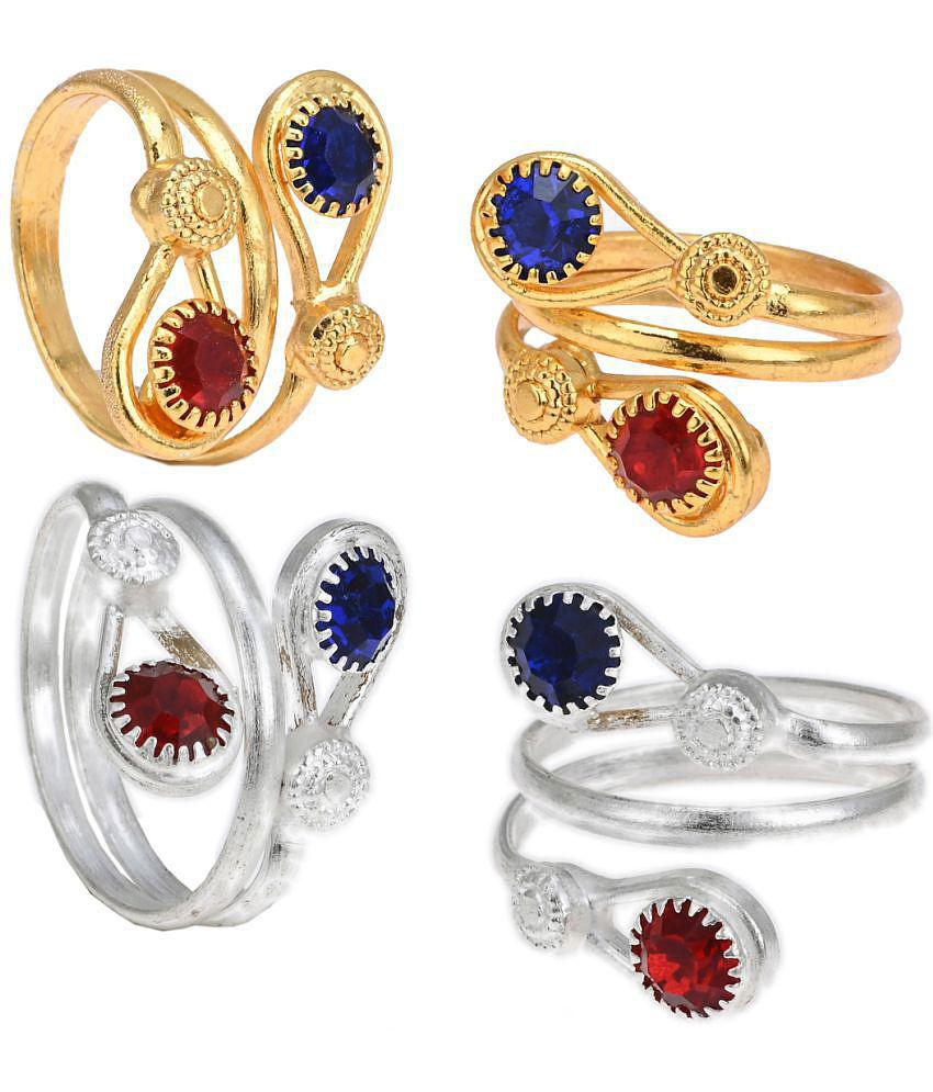 Elegant Men AanyaCentric - Multicolor Toe Rings ( Pack of 1 ) - Multi Color 2025 at ShopCircuit 