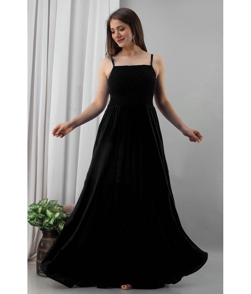 Affordable Men Frionkandy Rayon Black Asymmetric dress - Single - None 2025 at ShopCircuit | OND