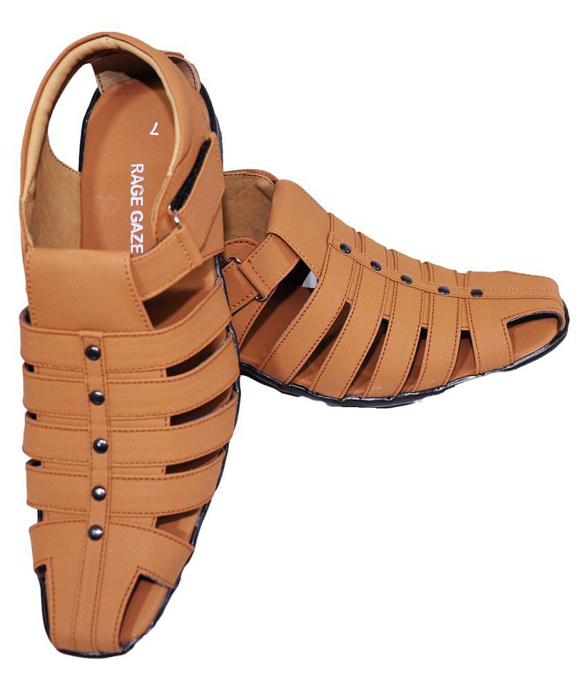 Top Men RAGE GAZE - Tan  Men's Sandals - 9 2025 at ShopCircuit | ONDC