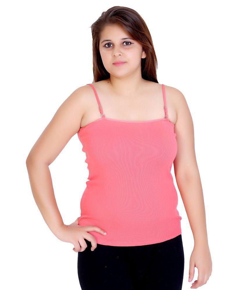 Q-rious Peachpuff Cotton Tanks - L