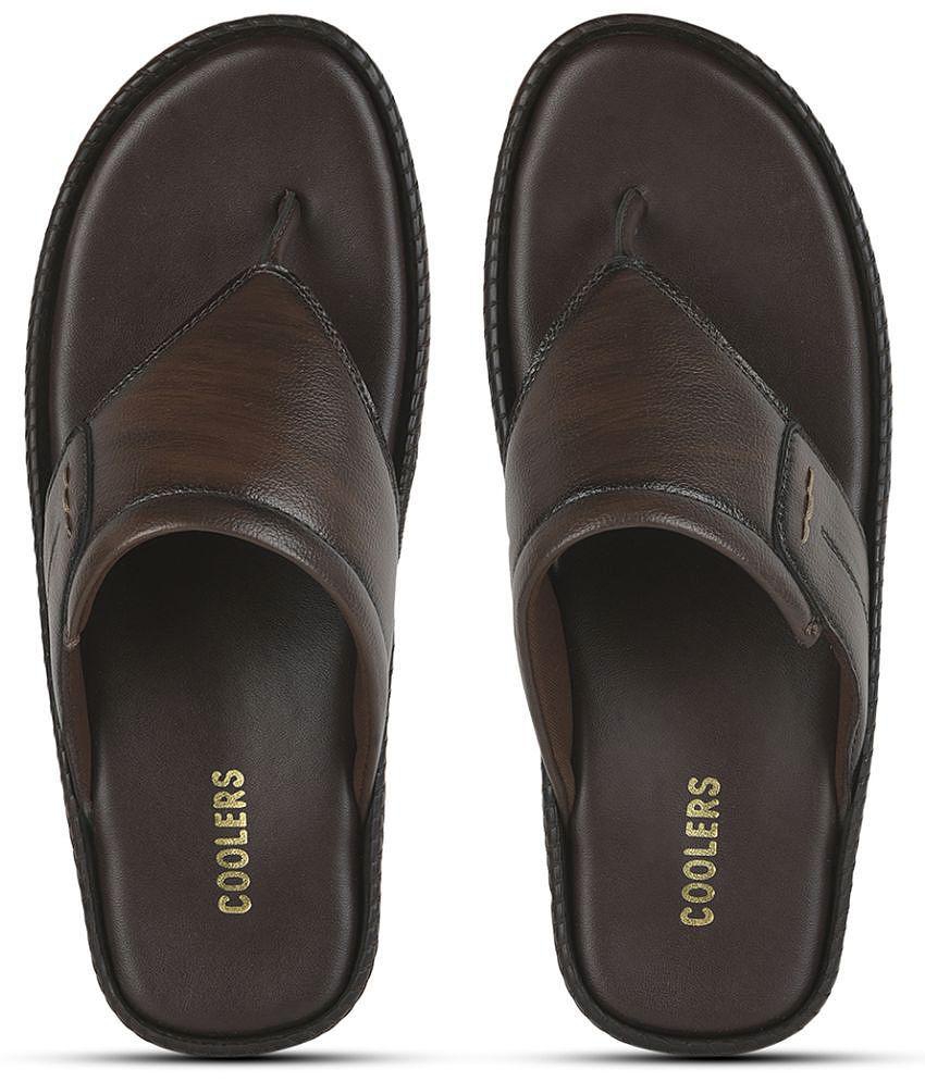 Trendy Men Liberty - Brown Men''s Leather Slipper - None 2025 at ShopCircuit | ONDC