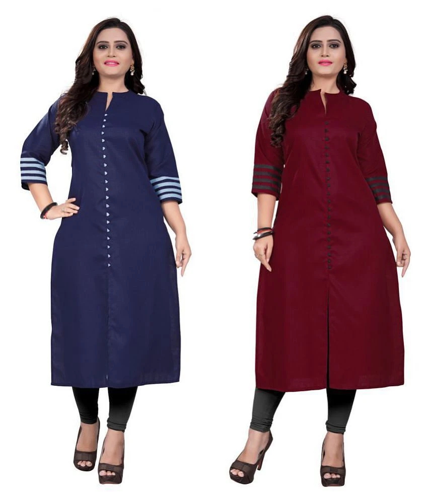 Latest Women Shagun Multicolor Cotton Front Slit Kurti - 5XL 2025 at ShopCircuit | ONDC