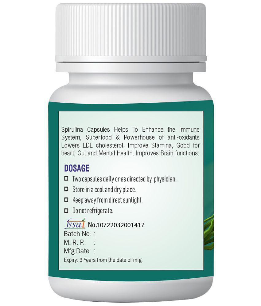 xovak pharmtech Organic Spirulina Capsule 100 gm Pack Of 2