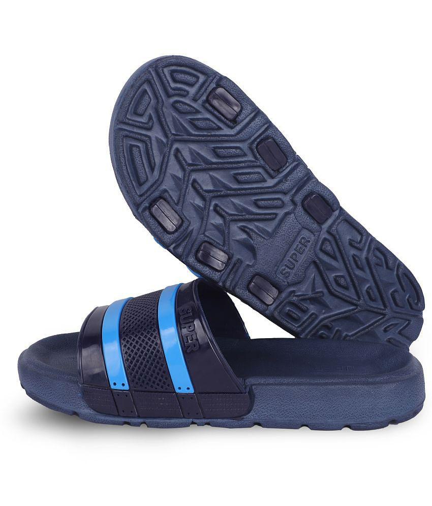 Leavess - Blue Men's Slide Flip Flop - None