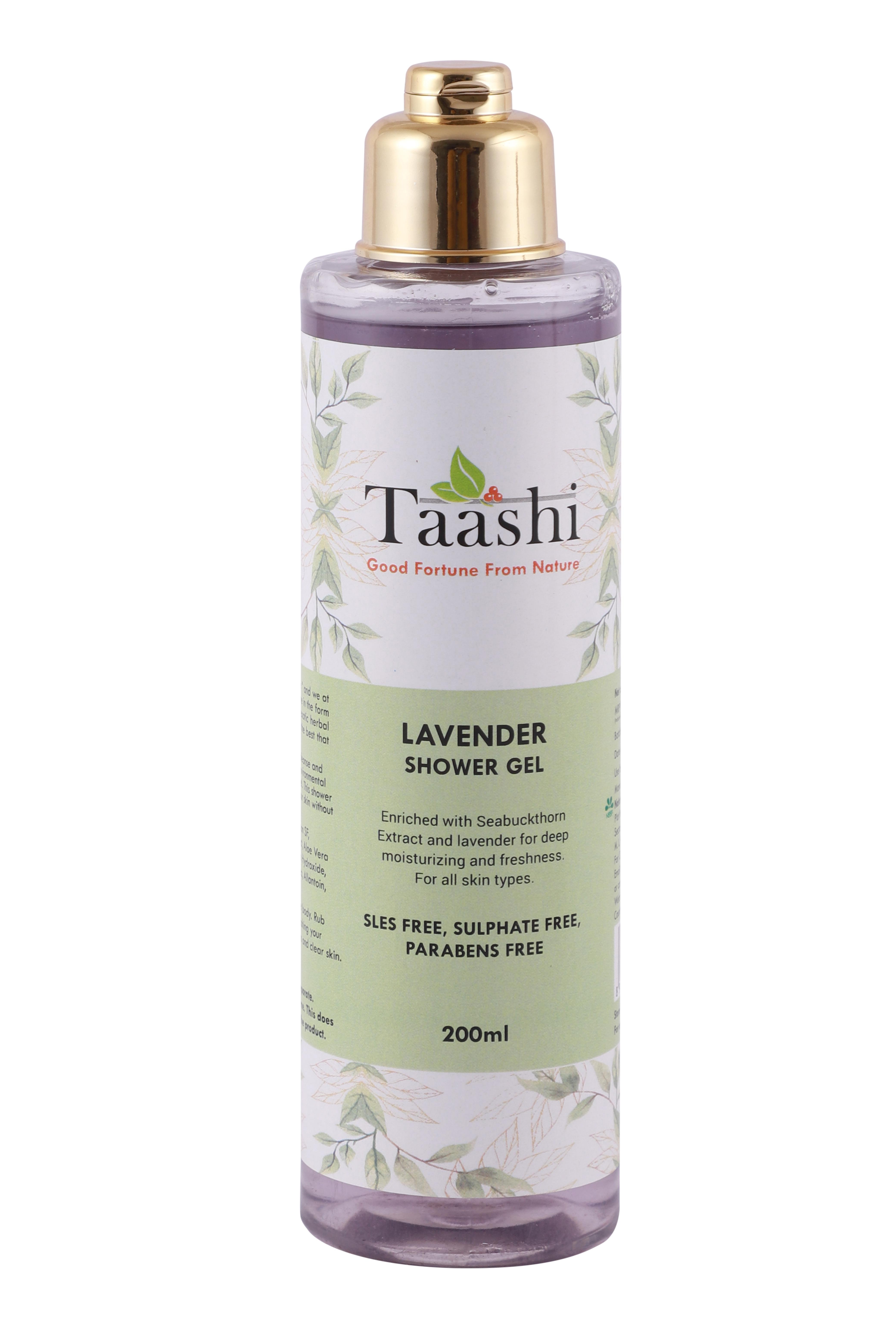 Taashi Lavender Shower Gel(200 ML) for deep moisturizing and freshness