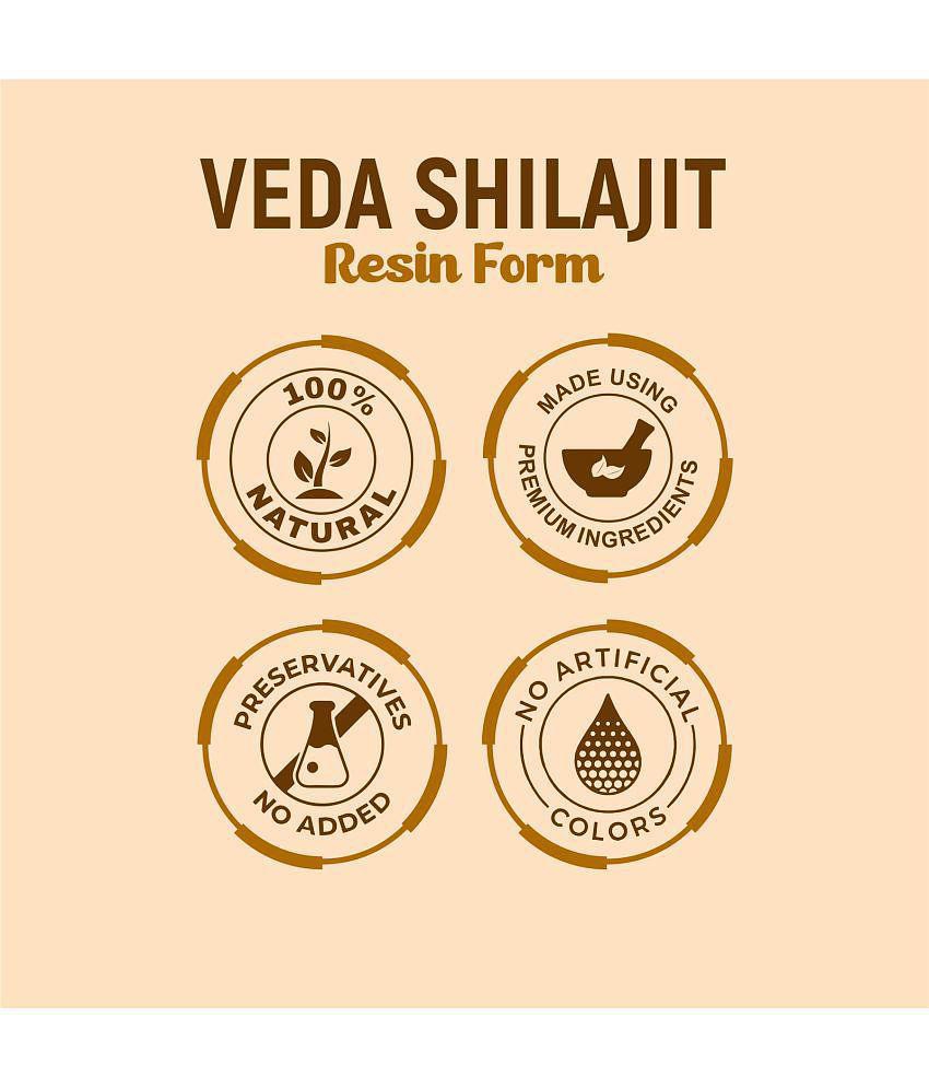 Vedapure Original Shilajit/Shilajeet Resin For Endurance, Bodybuilding and Power & Helps in Energy, Stamina -25 Gram (Pack of 2)