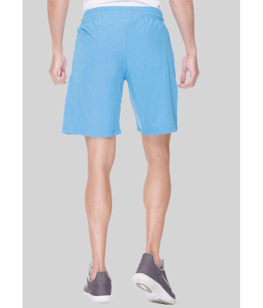 LEEBONEE - Light Blue Polyester Men's Shorts ( Pack of 1 ) - None