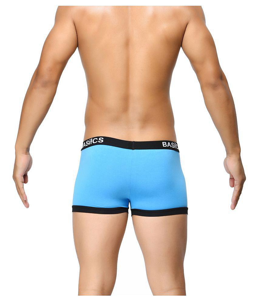 New Men BASIICS By La Intimo - Blue Cotton Men's Trunks ( Pack of 1 ) - M 2025 at ShopCircuit | 