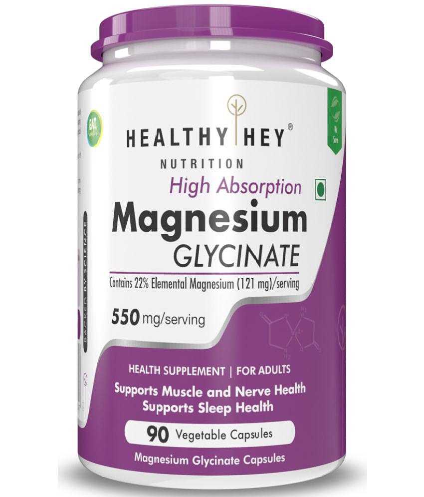 HEALTHYHEY NUTRITION Magnesium Glycinate 90 capsules 550 mg Capsule