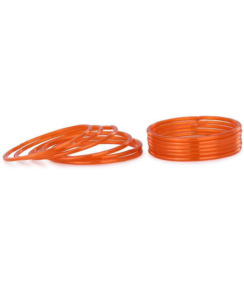 Affordable Men Somil - Orange Bangle ( Pack of 12 ) - None 2025 at ShopCircuit | ONDC