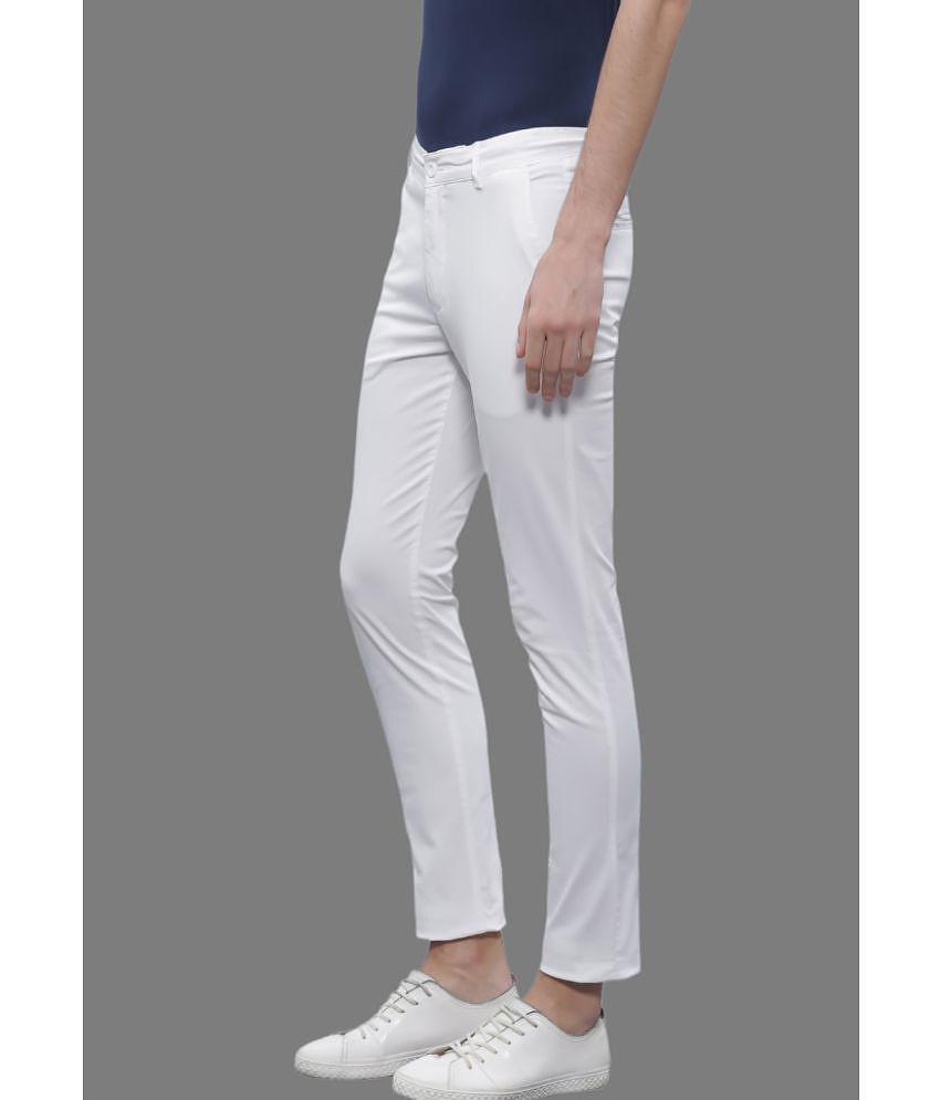 HALOGEN White Regular Chinos ( Pack of 1 ) - None