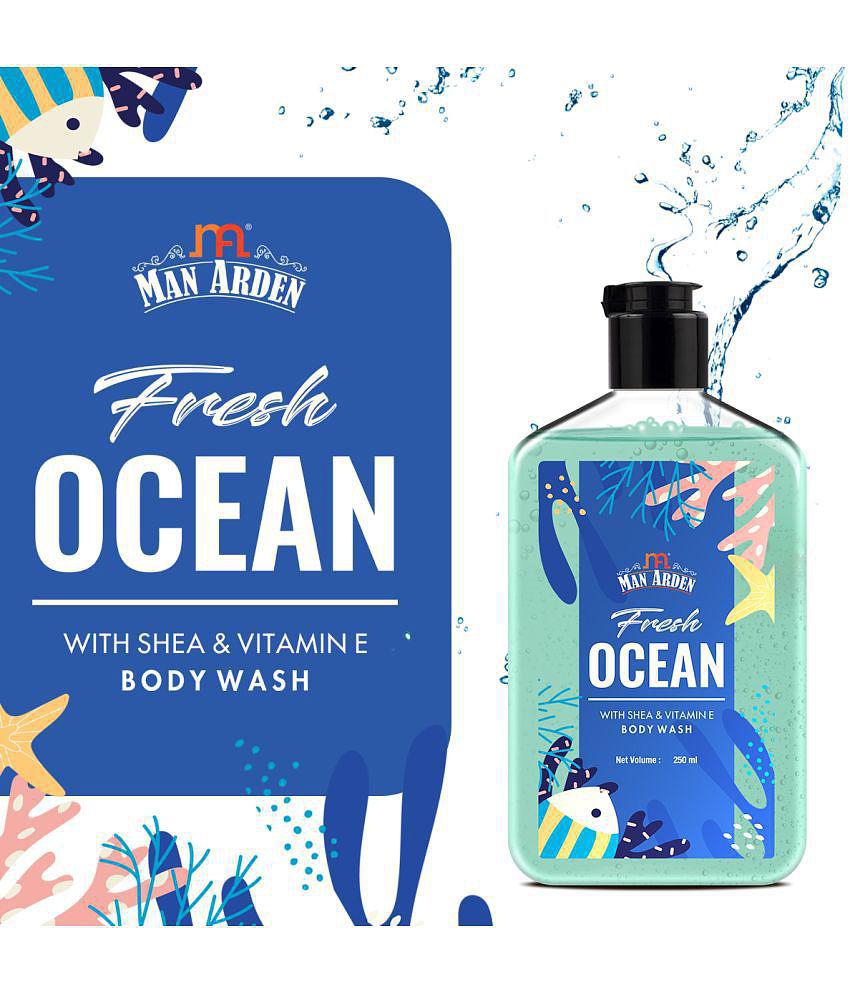 Man Arden Fresh Ocean Luxury Body Wash Infused With Shea Butter & Vitamin E, 250ml