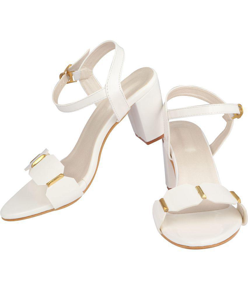 Shoetopia - White Women''s Sandal Heels - None