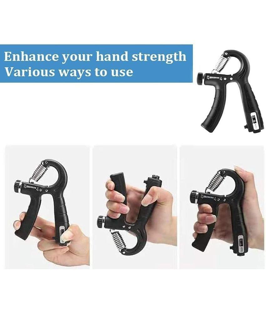 HSP ENTERPRISES Adjustable Hand Grip with Smart Counter | Resistance (10KG - 60KG) | Hand/Power Gripper for Home & Gym - Assorted