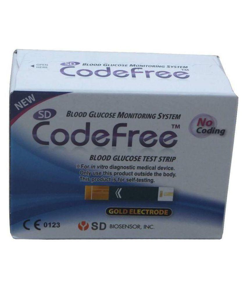 CODEFREE SD Code Free 100 Test strips Expiry -Oct, 2023