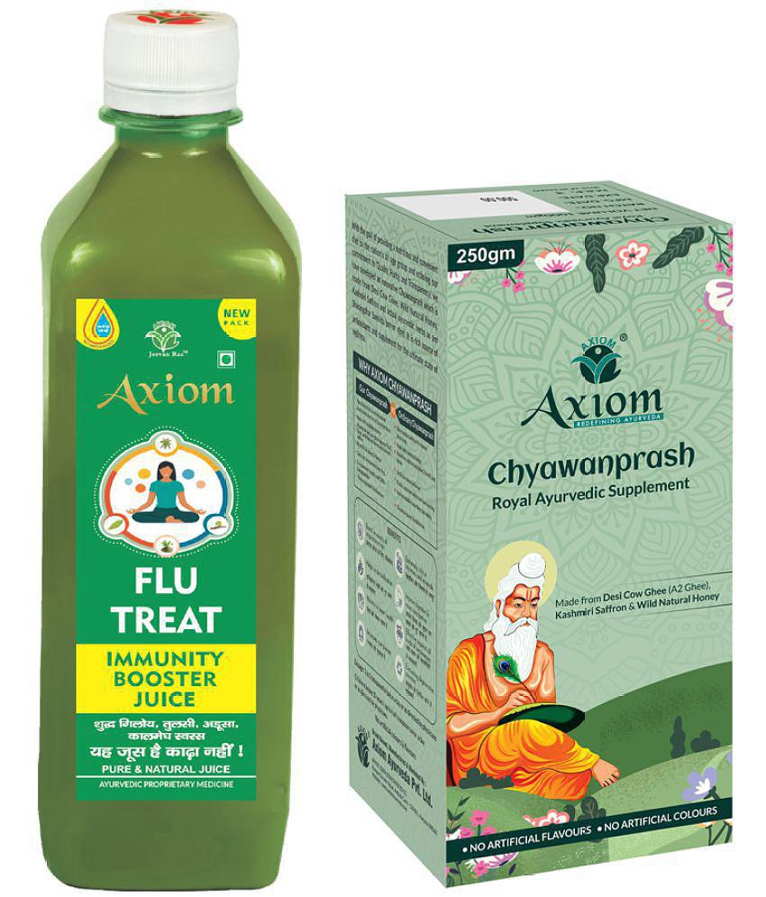 Axiom Flutreat 500ml + Axiom Chyawanprash 250ml|100% Natural WHO-GLP,GMP,ISO Certified Product