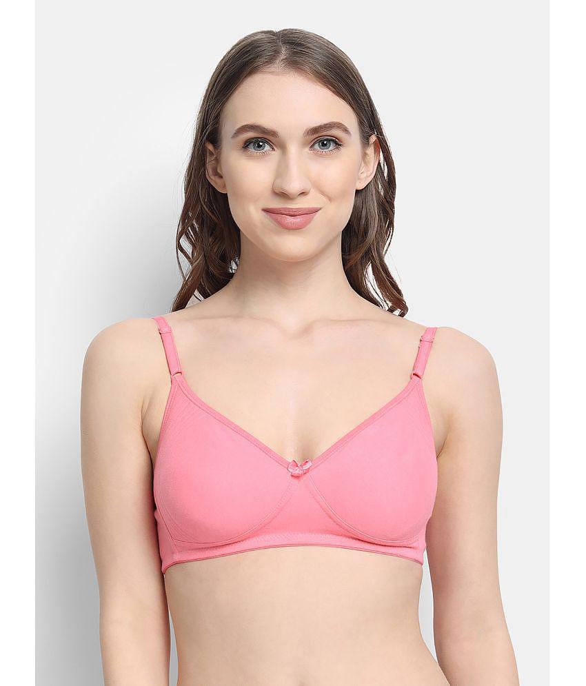 VStar - Pink Cotton Blend Non Padded Women's Everyday Bra ( Pack of 1 ) - None