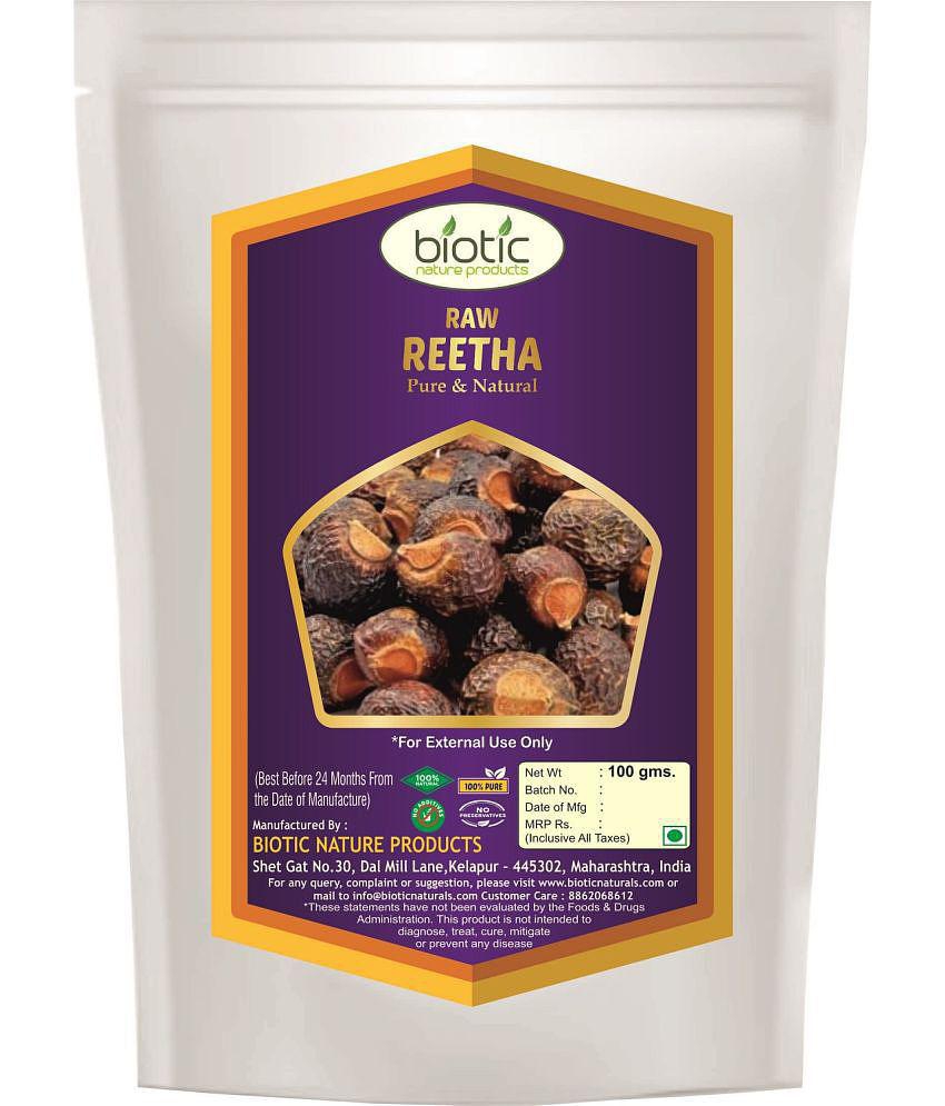 Biotic Raw Reetha - Ritha - Soap Nut - Kunkudukai 100 gm