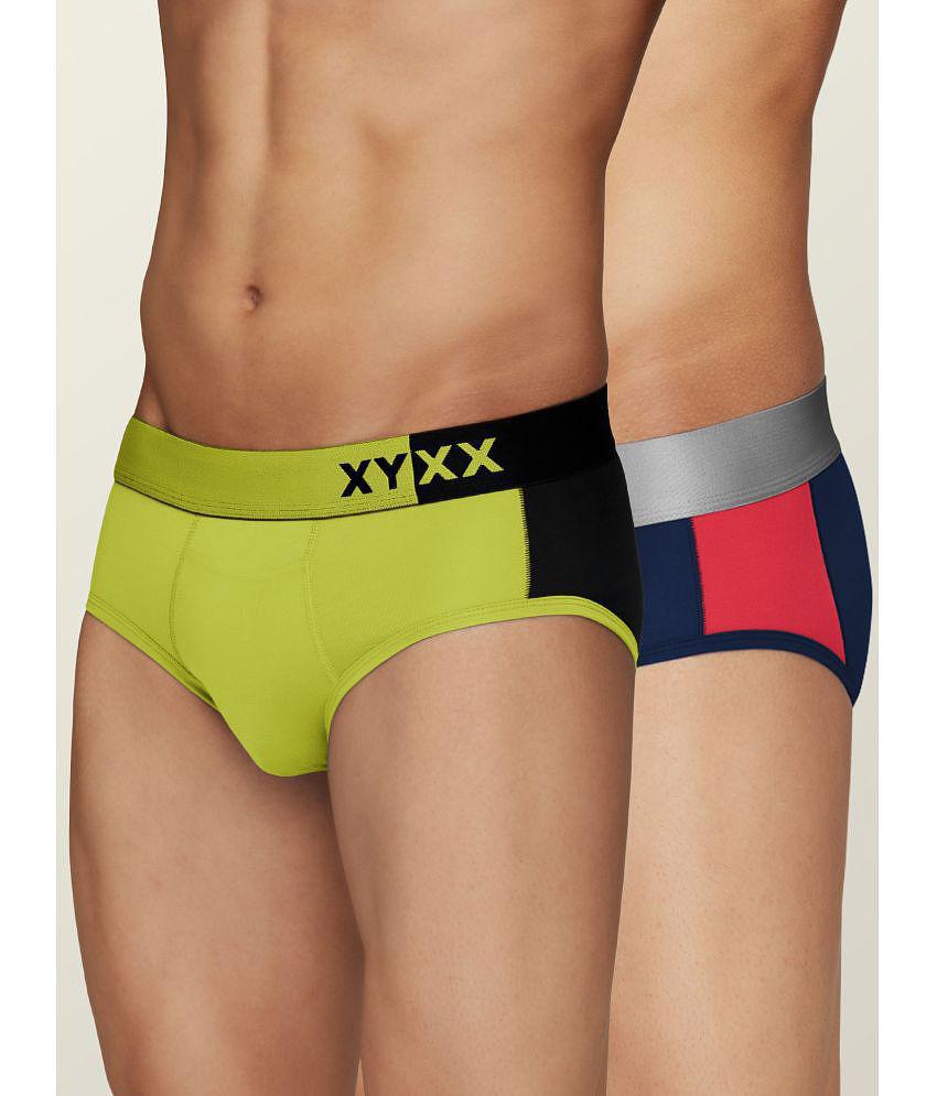 XYXX - Multicolor Modal Men's Briefs ( Pack of 2 ) - None