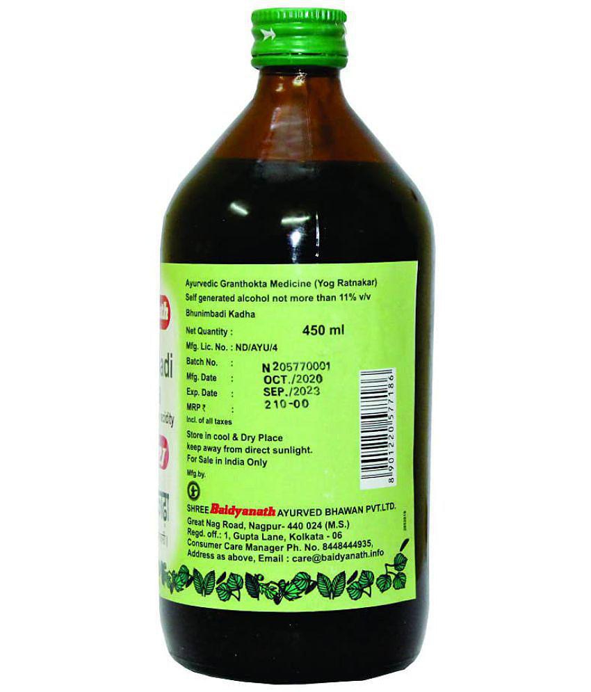 Baidyanath Bhunimbadi Kadha Liquid 450 ml Pack Of 1