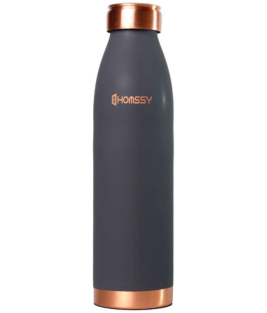 HOMSSY Grey Water Bottle 900 mL ( Set of 1 ) - Grey