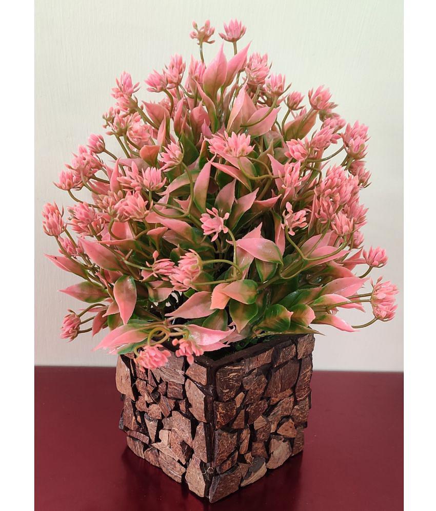 BAARIG - Pink Wild Artificial Bonsai ( Pack of 1 )