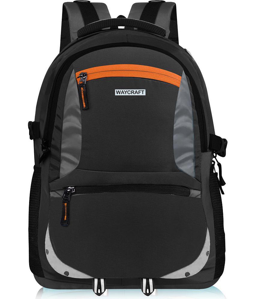 Waycraft - Black Polyester Backpack ( 35 Ltrs ) - Black