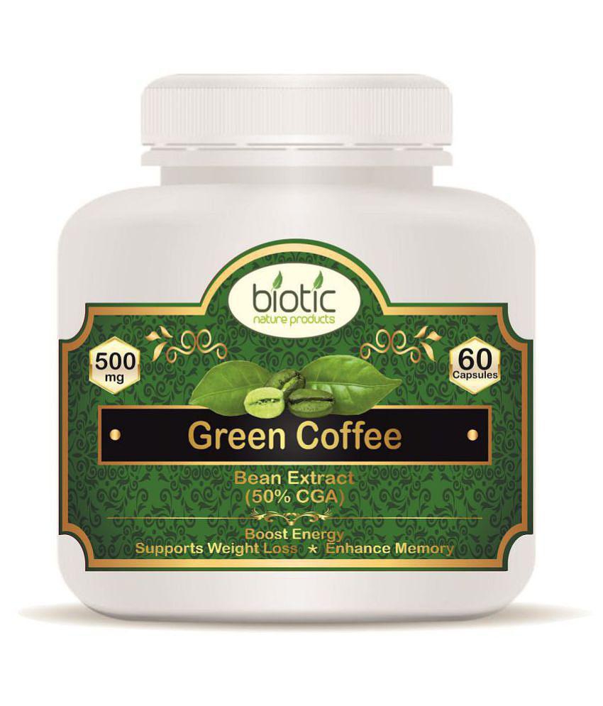 Biotic Green Coffee Bean Capsules 50% CGA 500mg Extract Capsule 60 no.s