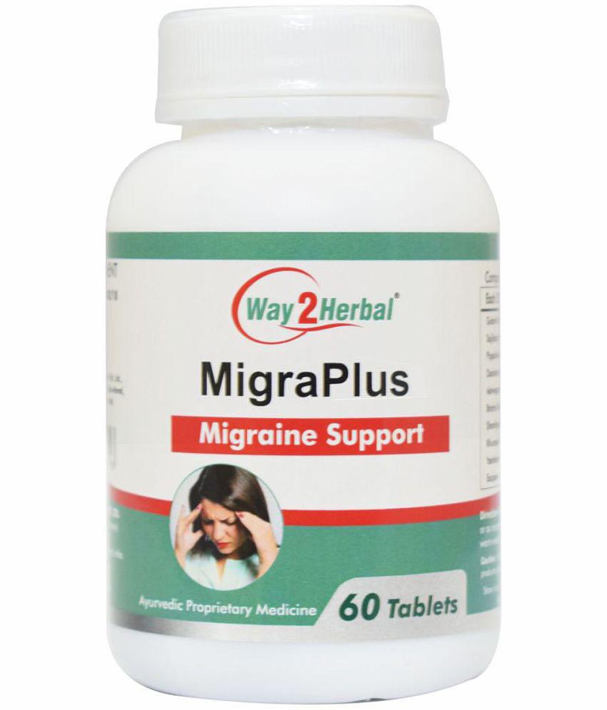 Way2Herbal MIGRA PLUS Tablet 60 no.s Pack Of 1