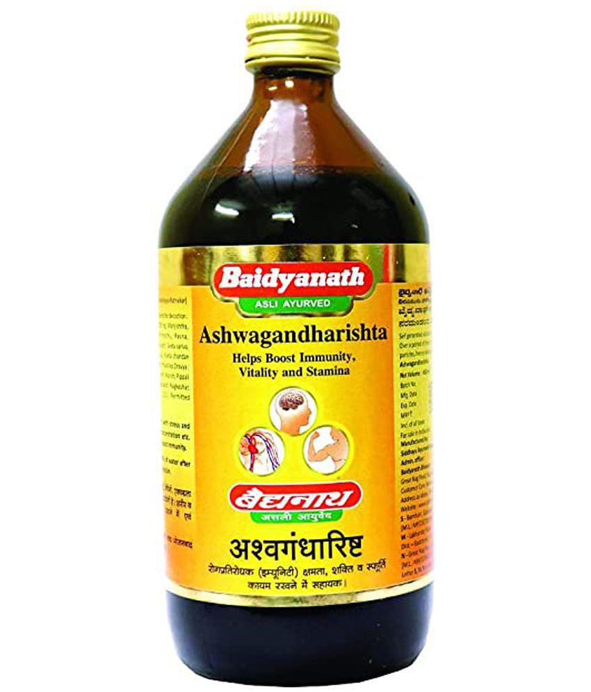Baidyanath Ashwagandharishta Liquid 450 ml  Maintain Vitality & Stamina