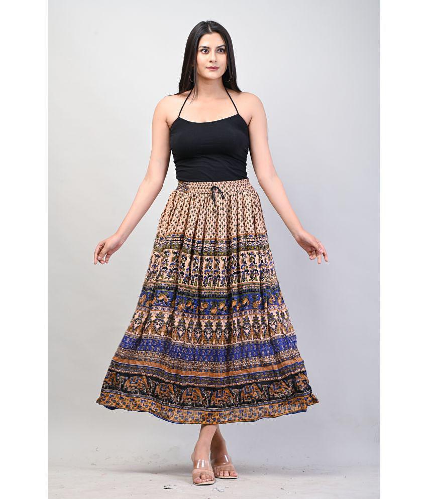 Chic Men Frionkandy - Blue Rayon Women''s A-Line Skirt ( Pack of 1 ) - None 2025 at ShopCircuit 
