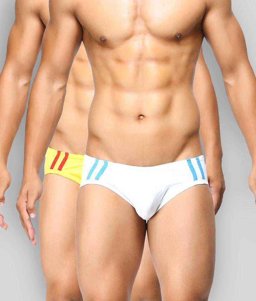 Chic Men BASIICS By La Intimo - Turquoise 100% Cotton Mens Briefs ( Pack of 3 ) - M 2025 at Shop