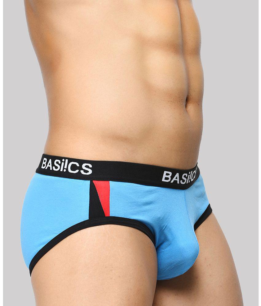 Modern Men BASIICS By La Intimo - Blue BCSBR07 Spandex Men's Briefs ( Pack of 1 ) - None 2025 at