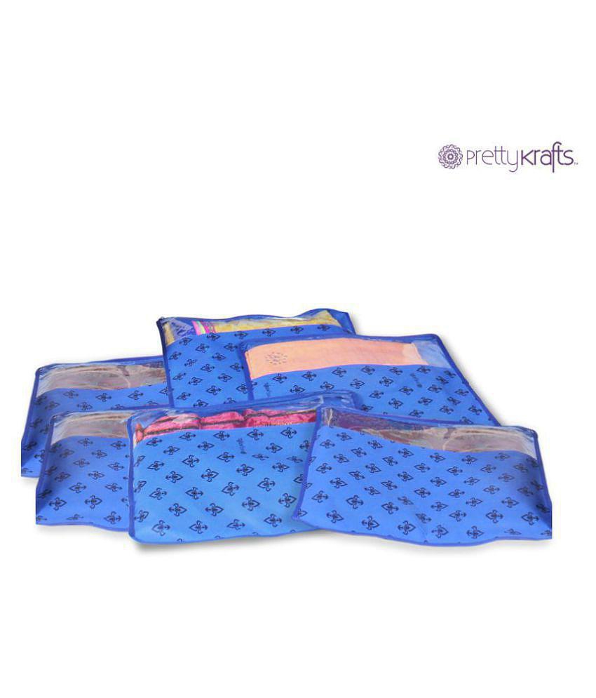 Affordable Men PrettyKrafts Blue Saree Covers - 12 Pcs - Blue 2025 at ShopCircuit | ONDC