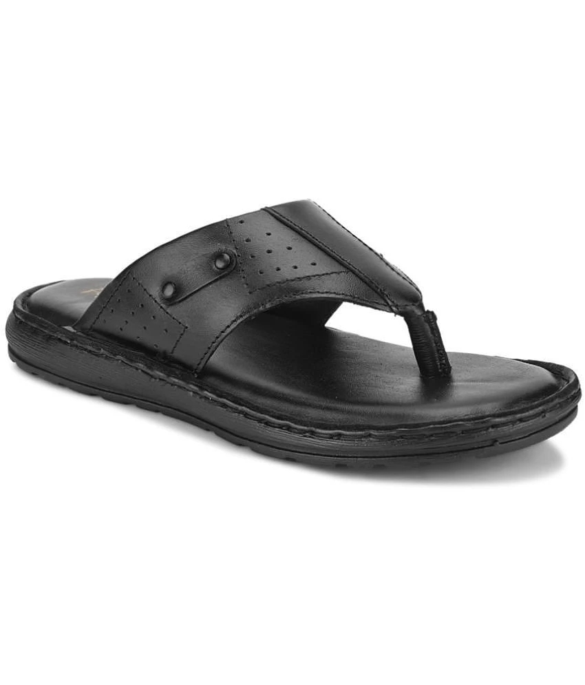 Chic Men Fashion Victim Black Mens Leather Slipper - None 2025 at ShopCircuit | ONDC