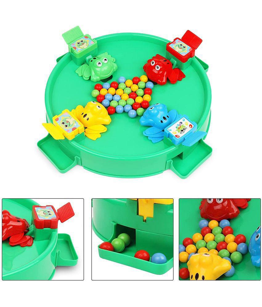 Zyamalox  Frog Eat Beans Game-4 Players-61038 | Eat The Beans | Hungry Frog Game for Kids | Multiplayer Games | Game for Players | Board Game (Assorted colour and Print)